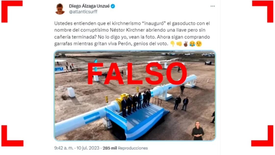 Gasoducto: desmienten fake news